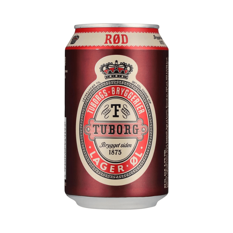 Rød Tuborg 4,3% 33 Cl. (24 stk.)